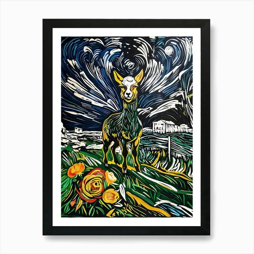 Alpaca fusion art print - alpaca,